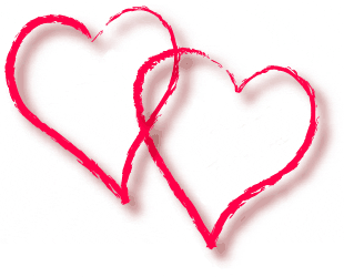 Gif animé coeurs y love you 
